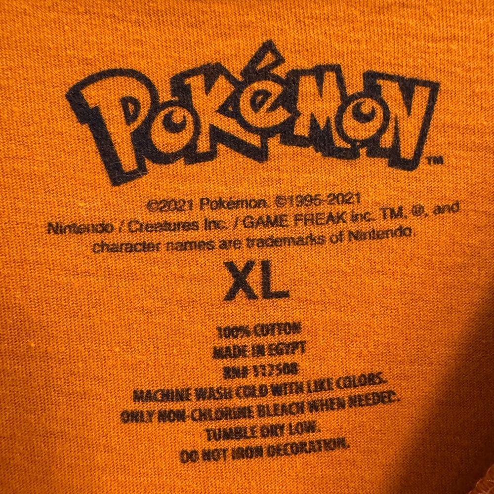 Pokemon 2021 Pikachu with Pokeballs Women’s T-Shirt Orange - Picture 3 of 3